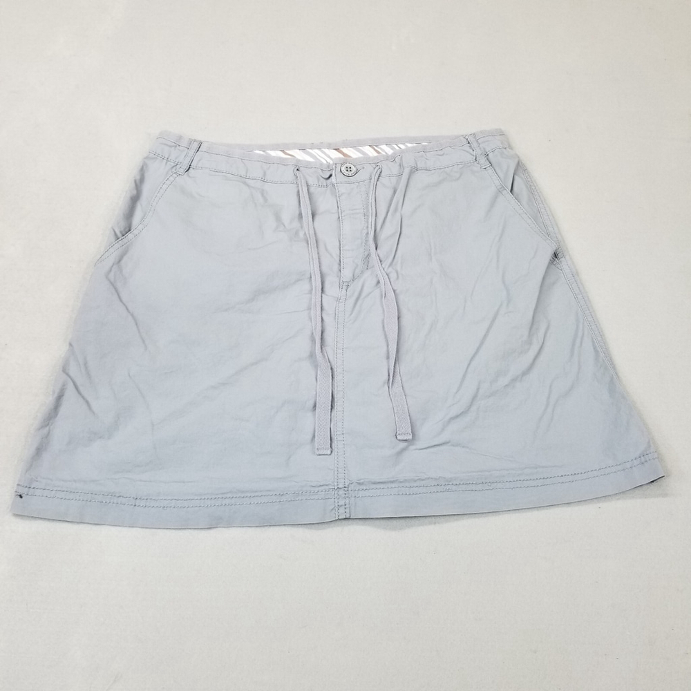 Eddie Bauer Skirt Womens Size 8 Gray Drawstring Outdoor Cotton Spandex